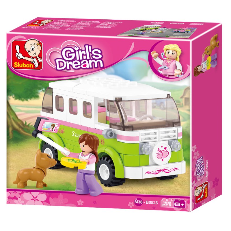 Girls kampeerwagen bouwset